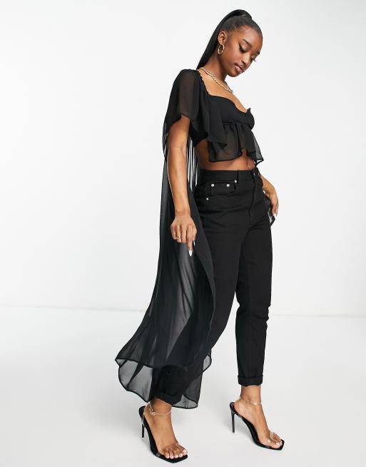 High low crop on sale top