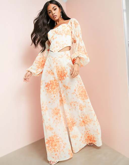 Chiffon wide shop leg pants