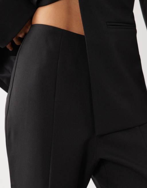 ASOS LUXE cigarette pants in black (part of a set), 3 of 5