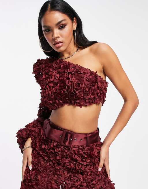 Burgundy clearance skirt 3d