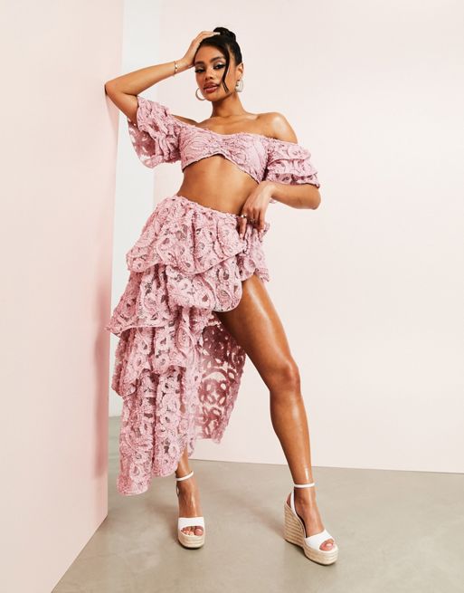 Missguided Tall Floral Print Satin Bralet