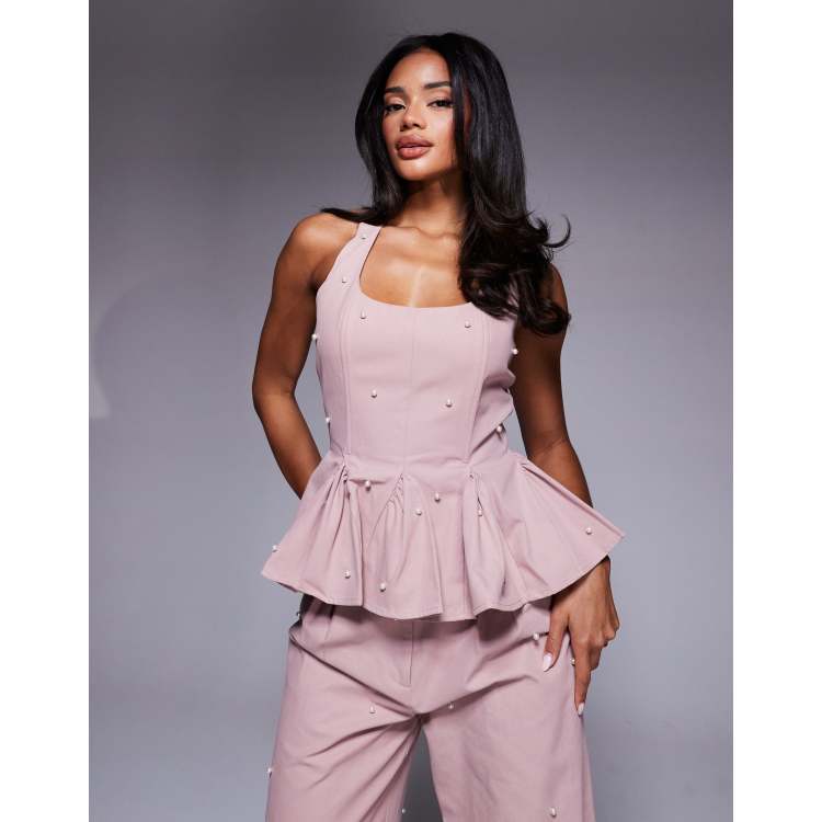 トップス Acka jacquard peplum bustier Serafina bustier peplum top - Africabaie.com