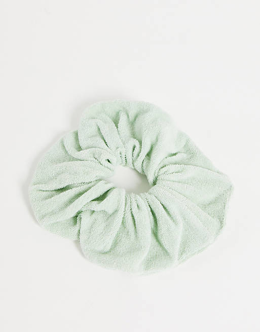 ASOS Design co-ord scrunchie in towelling in mint