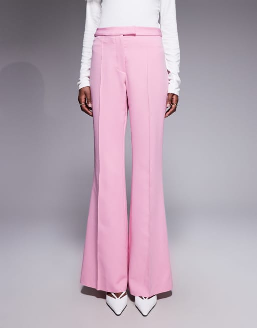 ASOS LUXE co-ord straight trouser in pink, 2 of 5