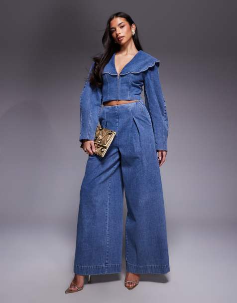ASOS LUXE - Coordinato in denim blu medio - view 1