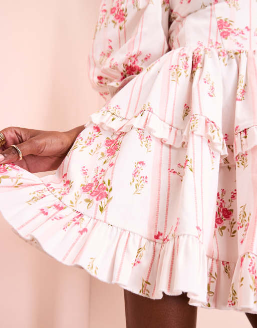 新品タグ付 Cotton race souffle sleeve dress M LE'RURE Cotton race souffle sleeve dress | DRESS,DRESS