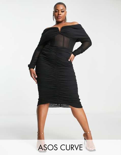 Plus Size Black Party Dresses, Curve Black Party Dresses