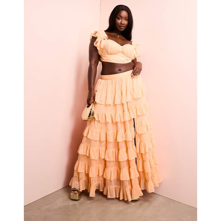 High Waist Satin Volume Skirt（スカート）｜Her lip to（ハー