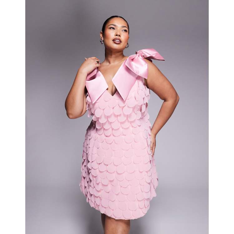 asos pink bow dress ASOS Design - Square Neck Maxi Dress - Women - Polyester/Elastane - 10 US