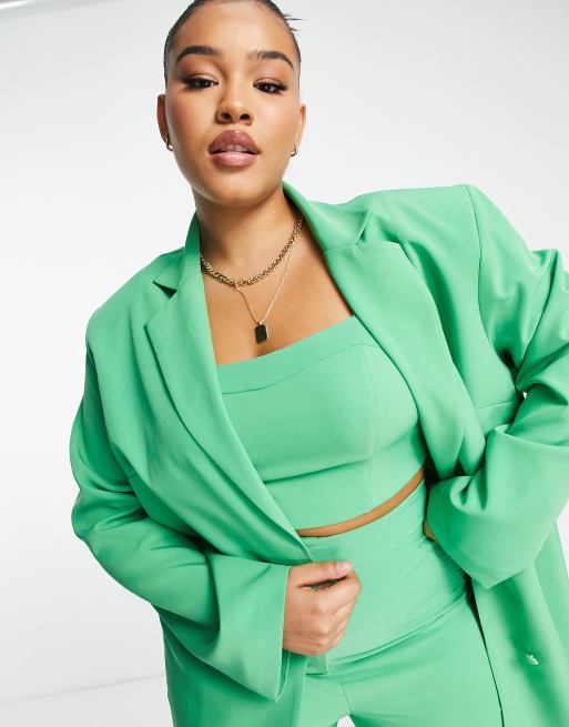 Lime green hotsell plus size jacket