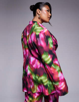 Asos Luxe Curve Co-ord Tailored Blazer In Multi