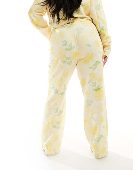 ASOS LUXE Curve co-ord tailored suit trousers in floral print, 5 of 5