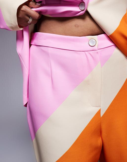 ASOS LUXE Curve – Elegante Anzughose mit Streifenmuster, Kombiteil, 3 von 5