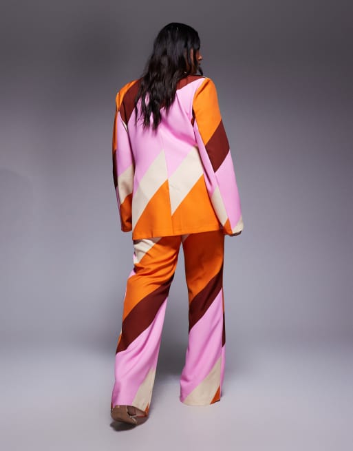 ASOS LUXE Curve – Elegante Anzughose mit Streifenmuster, Kombiteil, 4 von 5