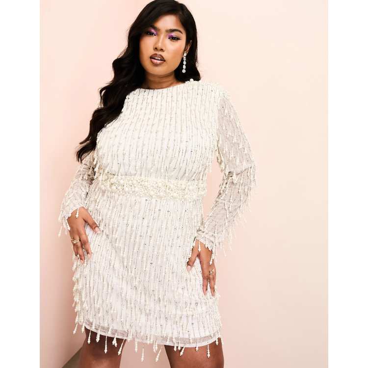 Asos curve cheap white dress