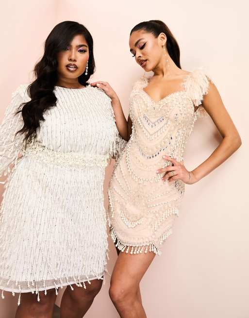 Asos curve white dress on sale