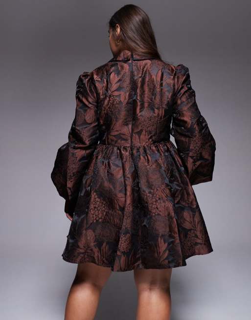 brown long sleeve skater dress Boden Women's Zoe Short Sleeve Shirt Dress in Brown main image 0