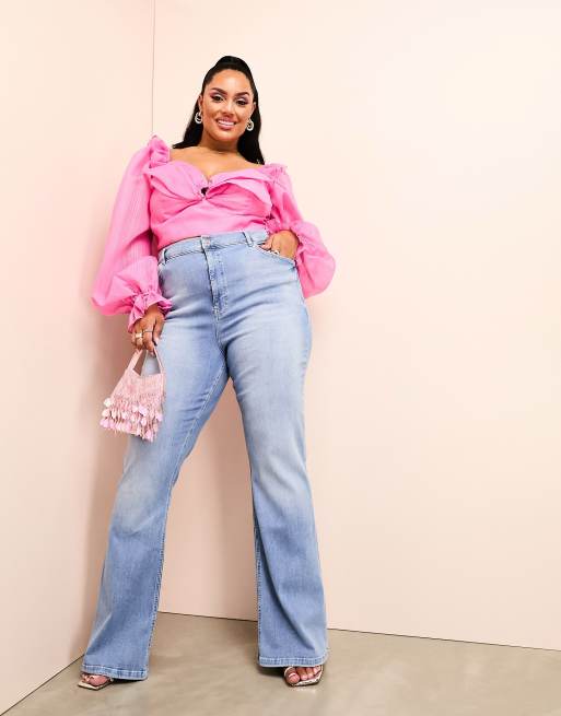 Asos kick 2025 flare jeans