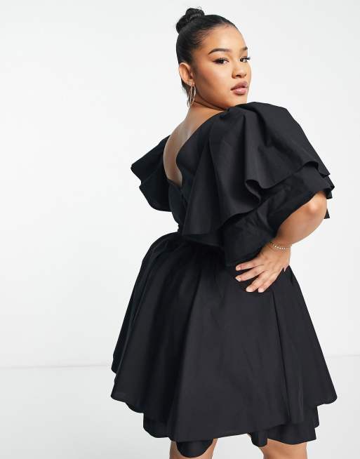 ASOS Curve ASOS DESIGN Curve Melody corset with chiffon sleeves in