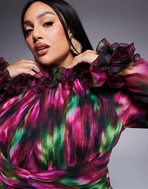 Women's Sexy Going Out Tops Floral Open Front Tie Shirt Long Sleeve Ruffle  Trim Mesh Sheer Lace Crop Top Blouse