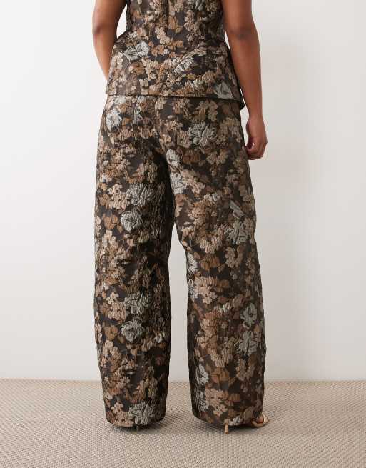 ASOS LUXE Curve pantalon coordonné en jacquard à jambe barrel, 5 de 5