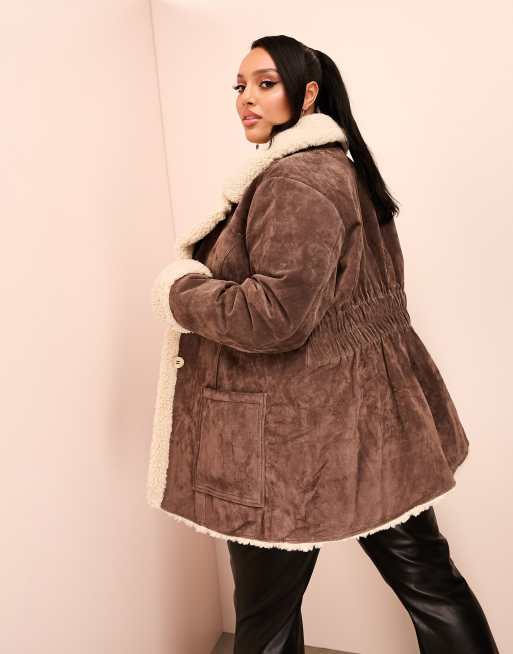 Aviator coat plus on sale size