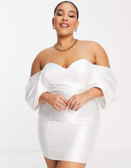 Asos plus hot sale white dress