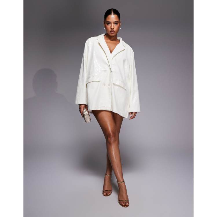 oversized blazer as dress ASOS LUXE - Blazer Dress - Women - Polyester/Spandex - 2 US