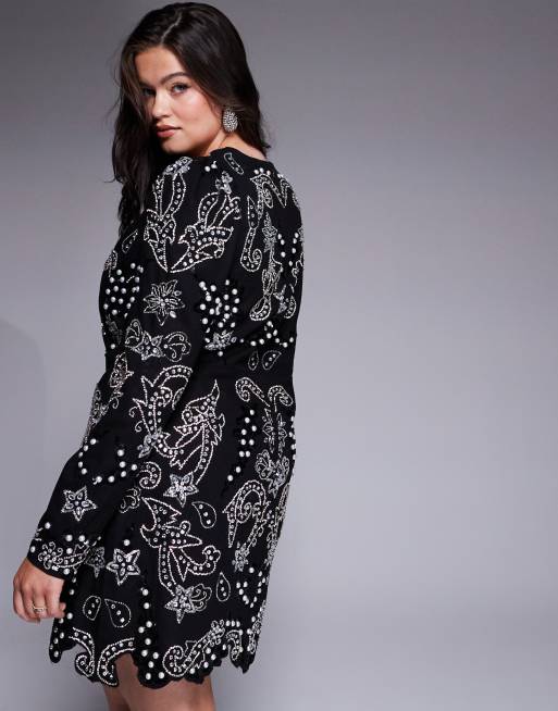 asos silver embellished dress ASOS EDITION square paillette sequin midi dress in silver
