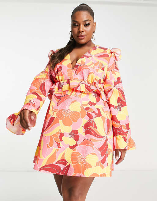 Asos curve smock dress sale