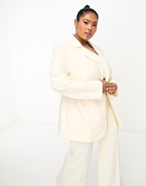 Plus size cream on sale pantsuit