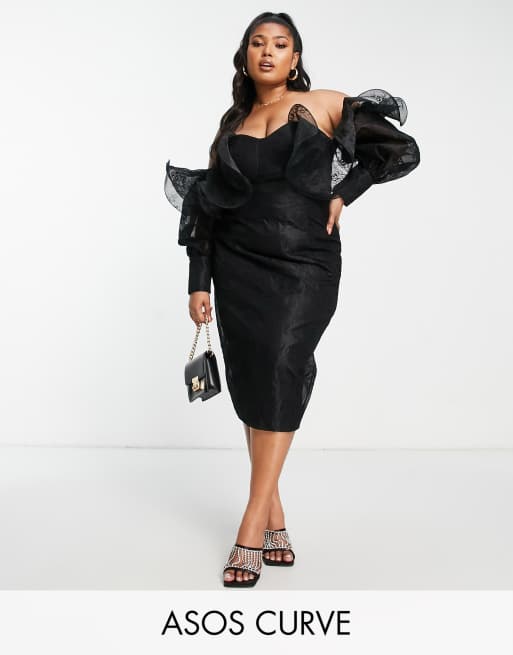 Asos black hot sale party dress