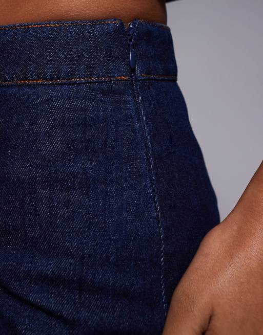 ASOS LUXE denim maxi skirt in indigo (part of a set), 5 of 5