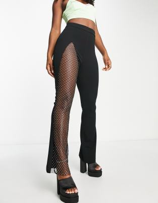 Diamante Cut Out Knee Leggings main image 1