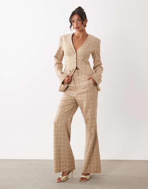 ASOS LUXE – Elegante, karierte Hose, Kombiteil - view 1
