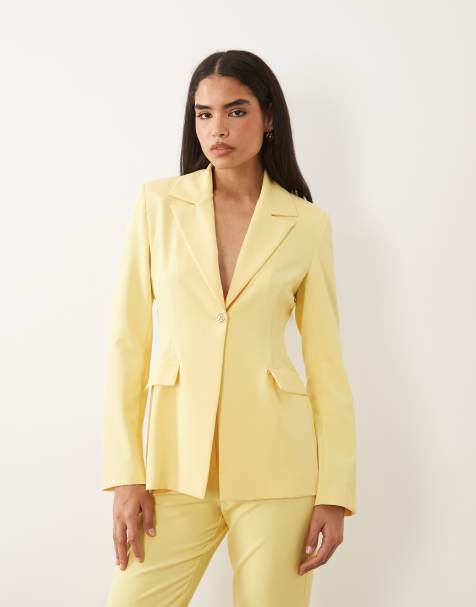 ASOS LUXE – Eleganter Blazer in Zitronengelb, Kombiteil - view 1