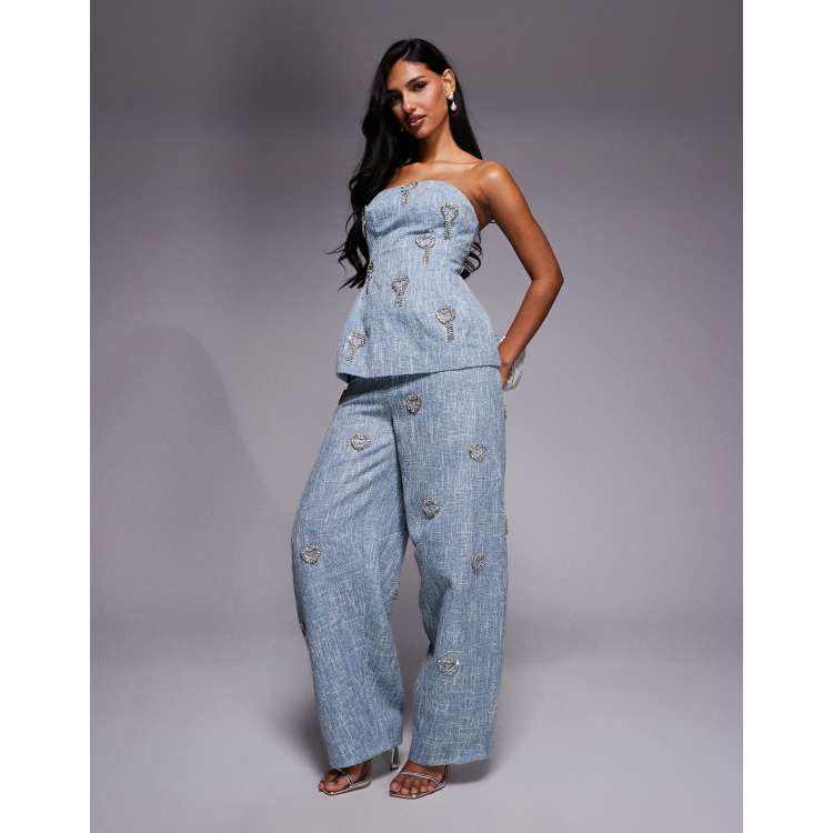 sequin hearts dress pants Pink Petite Heart Sequin Flare Pants