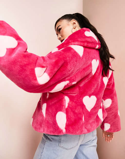 jacket, pink jacket, sneakers, faux fur coat, pink coat, shorts, louis  vuitton - Wheretoget