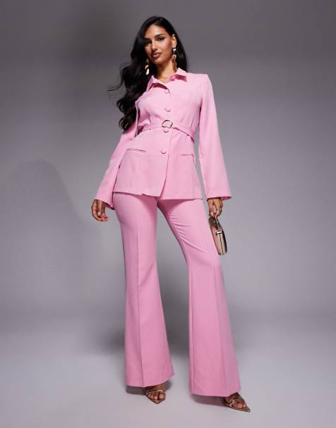 ASOS LUXE – Hose in Rosa mit geradem Schnitt, Kombiteil - view 1