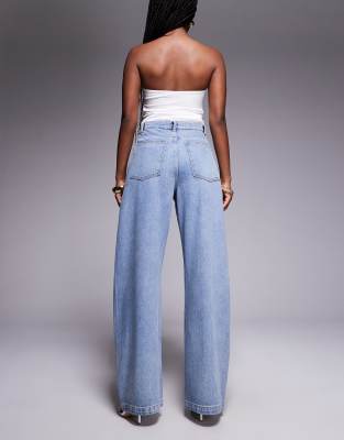 Asos Luxe Hotfix Embellished Barrel Jeans