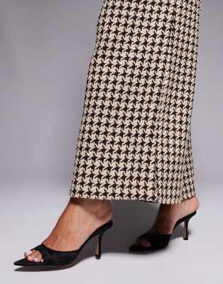 Asos Luxe Houndstooth Pants In Multi