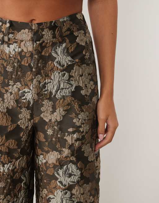 ASOS LUXE jacquard barrel leg co-ord trouser, 5 of 5