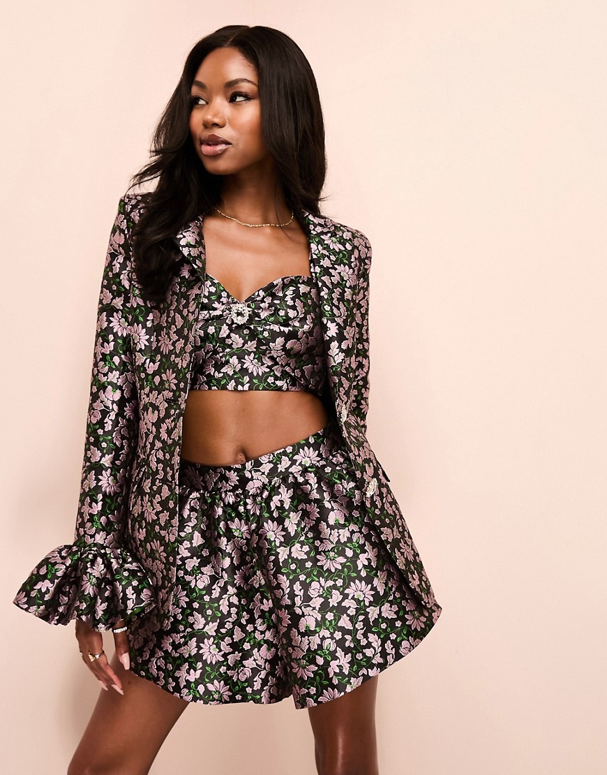 ASOS LUXE jacquard tailored...
