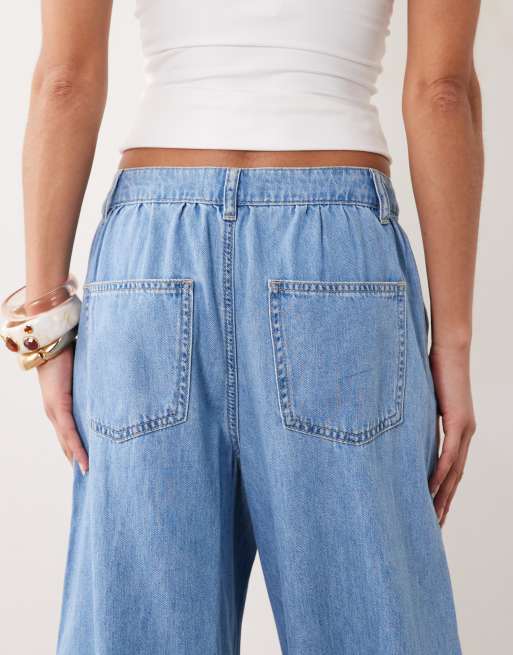 ASOS LUXE – Jeans in Bleach-Waschung mit Ballon-Schnitt und Paperbag-Taille, 5 von 5