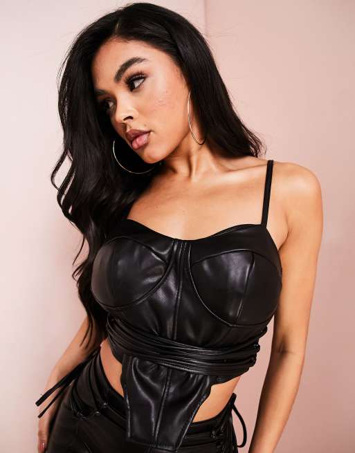 Leather corset best sale top asos