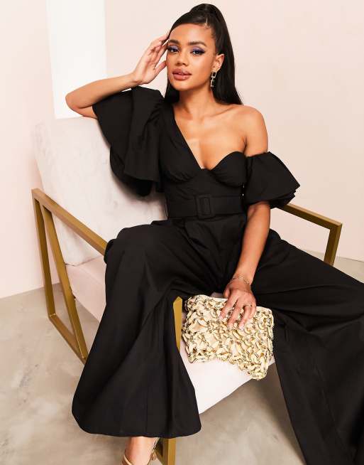 Off one hot sale shoulder jumpsuit