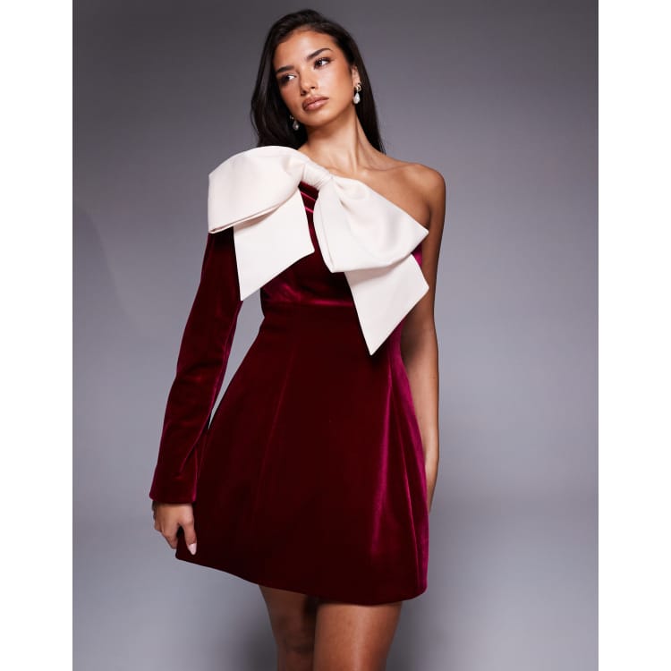 burgundy tie waist dress Charles Midi Dress - Burgundy main image 1