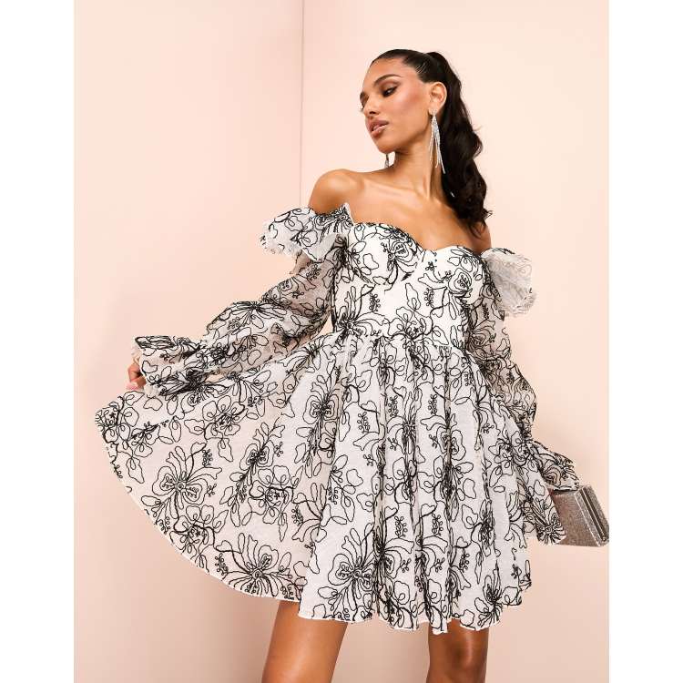 【PORTERNA】Lilpo Off Shoulder Off-the-shoulder draped dress - Women | MANGO OUTLET USA