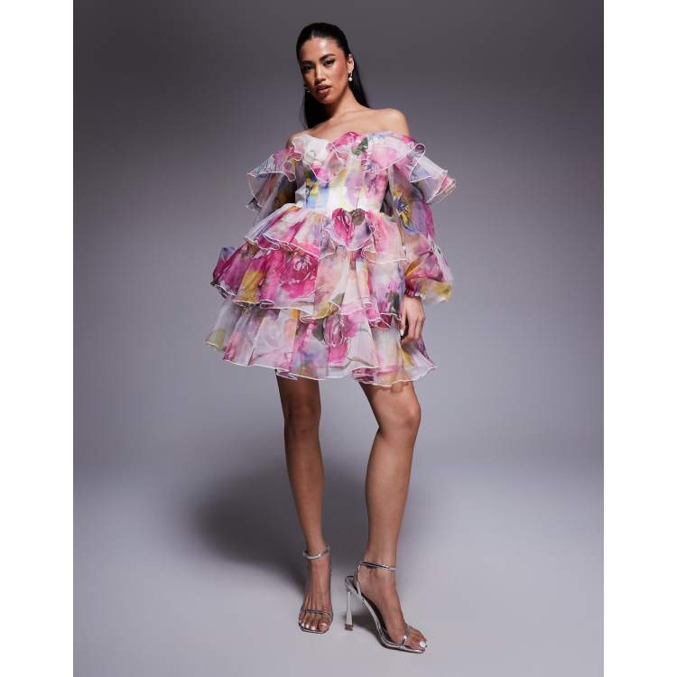 【OVERDUE FLAIR】ORGANZA BALLOON MINI DRESS 2色 OVERDUE FLAIR】ORGANZA BALLOON MINI DRESS 2colors