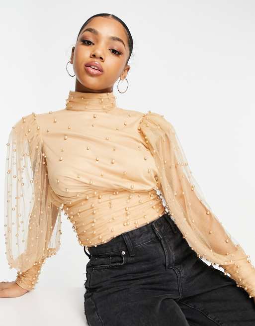 NEW FAVORITE SUMMER TOP: SHEIN ORGANZA BALLOON SLEEVES CROP TOP